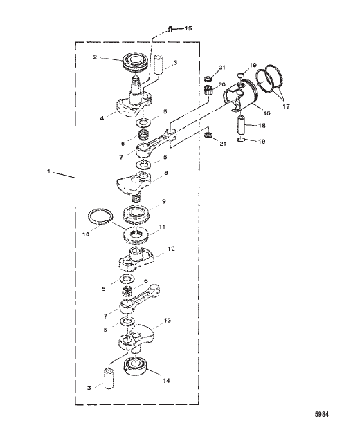 Crankshaft, Pistons and Connecting Rods
