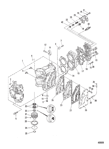 CRANKCASE AND CYLINDER HEAD