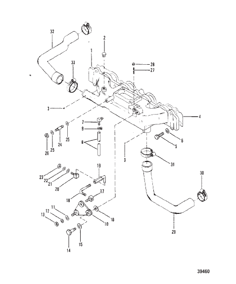 INTAKE MANIFOLD AND THROTTLE LINKAGE (165-170-3.7L)