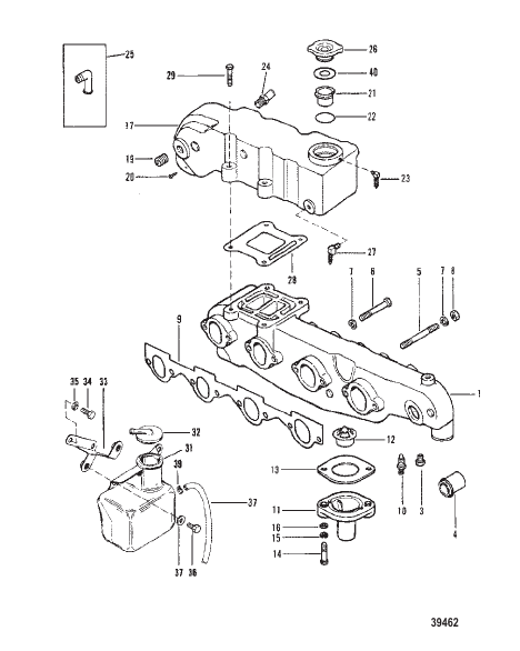 EXHAUST MANIFOLD AND EXHAUST ELBOW (ALUMINUM)