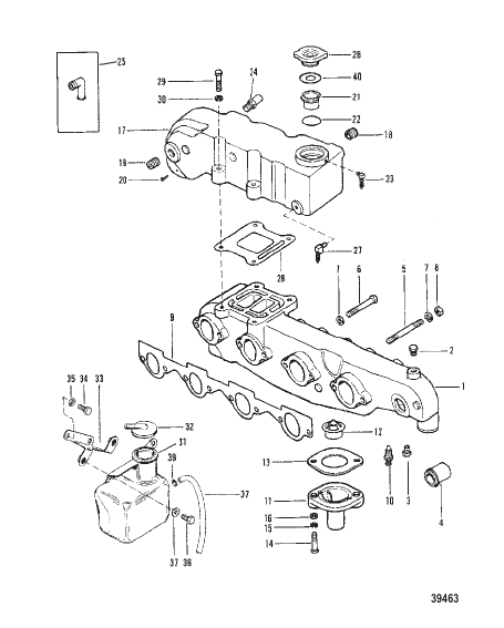 EXHAUST MANIFOLD AND EXHAUST ELBOW (CAST IRON)