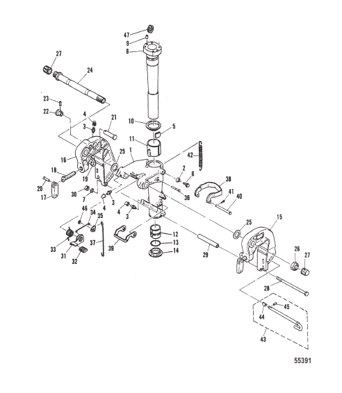 CLAMP AND SWIVEL BRACKET/REVERSE LOCK