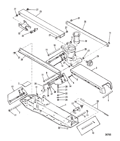 DECK BASE AND LIFT ARM (Remote Control)