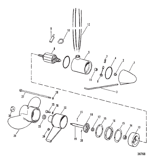 ELECTRIC MOTOR AND GEAR HOUSING (ALL MODELS)