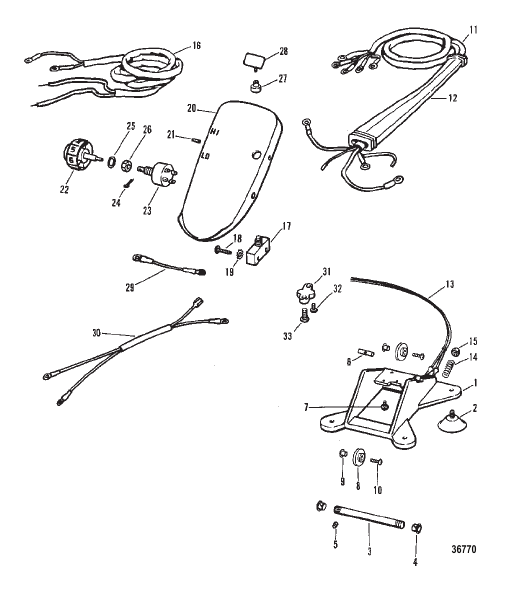 WIRING HARNESS AND FOOT PLATE RC