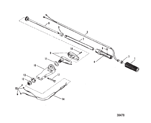 STEERING HANDLE ASSEMBLY (MARINER)(MANUAL)