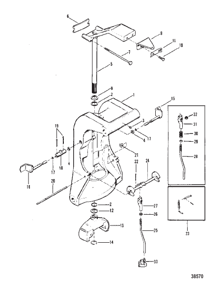 SWIVEL BRACKET AND REVERSE LOCK