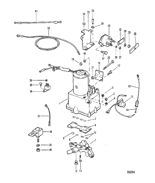 POWER TRIM COMPONENTS (WITH CIRCUIT BREAKER AND FUSE)