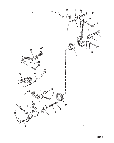 THROTTLE LEVER AND SPARK ADVANCE LEVER