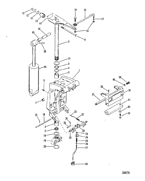 SWIVEL BRACKET AND STEERING ARM