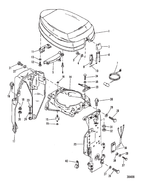TOP COWL AND SUPPORT BRACKETS