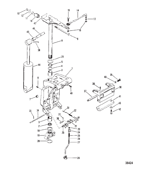 SWIVEL BRACKET AND STEERING ARM