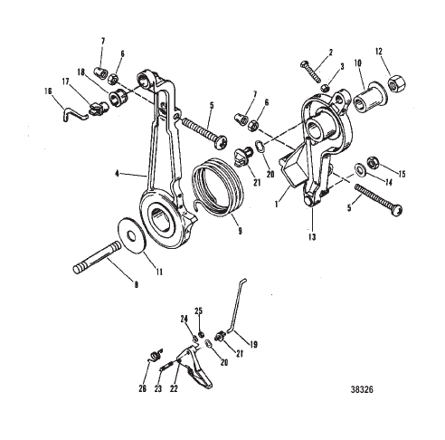 THROTTLE LEVER AND LINKAGE