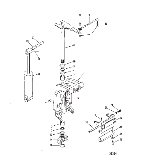 SWIVEL BRACKET AND STEERING ARM