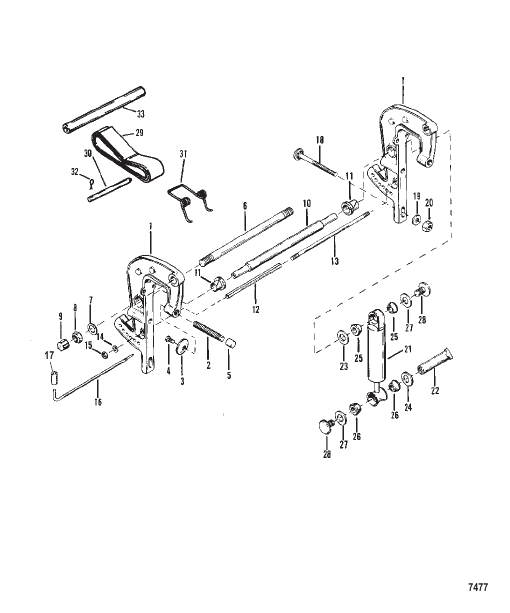Clamp Bracket Assembly (Non Power Trim)