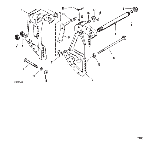 Transom Bracket (Power Trim)