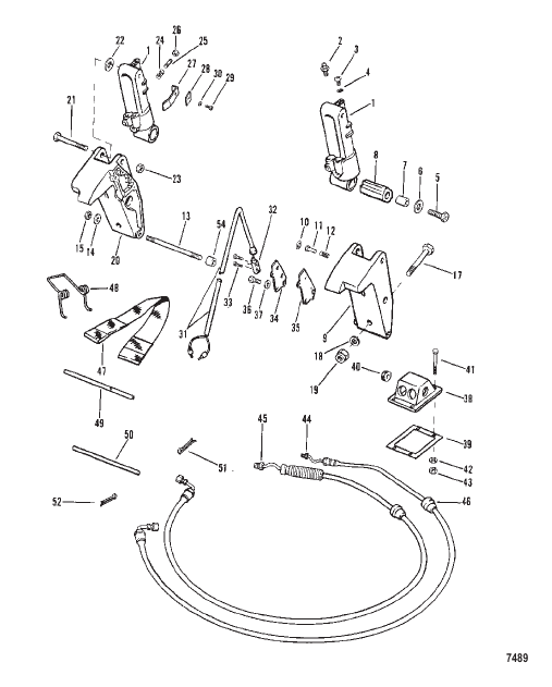 Trim Cylinders and Hoses (Electric Handle)