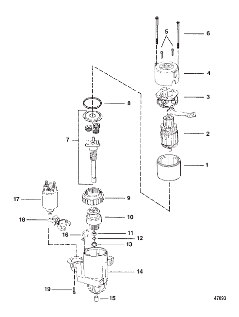 STARTER MOTOR (8" (PG 260)) (2-7/8" DIAMETER END CAP)