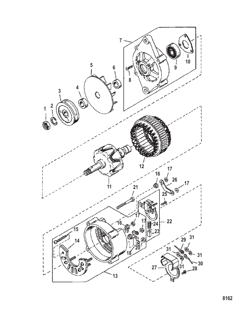 ALTERNATOR (MANDO #AC155603)