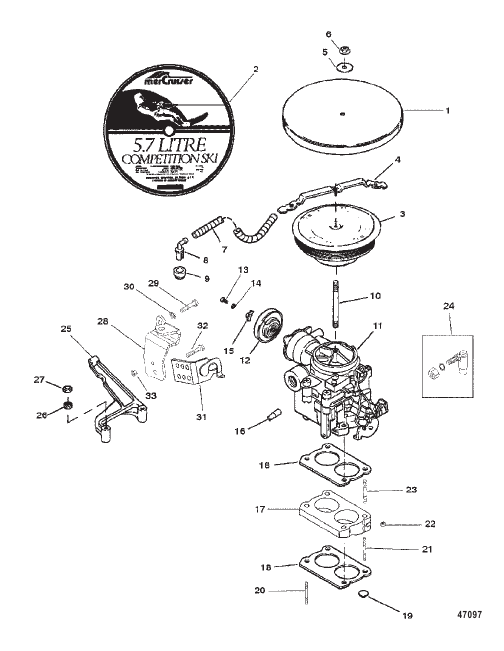 CARBURETOR/THROTTLE LINKAGE (2 BARREL)