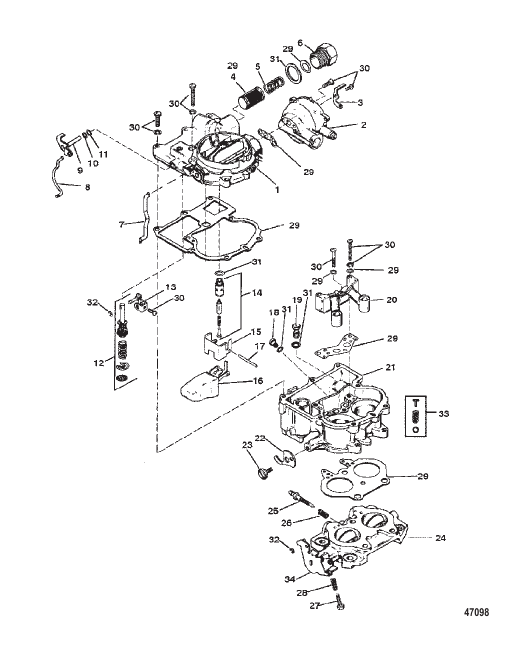 CARBURETOR (MERCARB - 2 BARREL)
