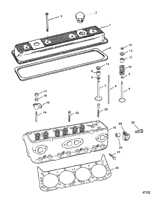 CYLINDER HEAD AND ROCKER COVER