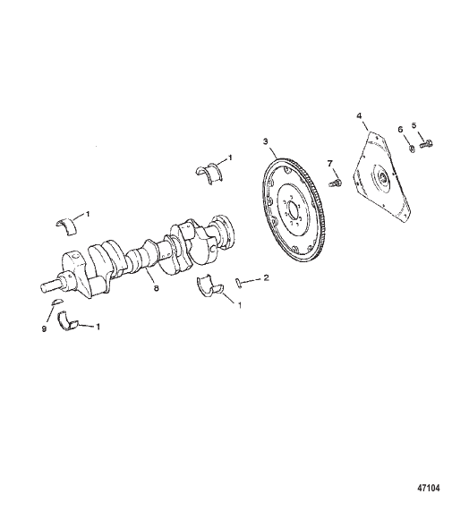 CRANKSHAFT AND FLYWHEEL