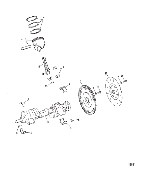 Crankshaft, Pistons and Connecting Rods