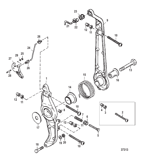 THROTTLE LEVER AND LINKAGE