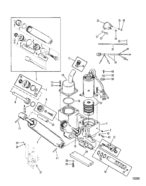 Power Trim Components (Three Ram Power Trim Design I)