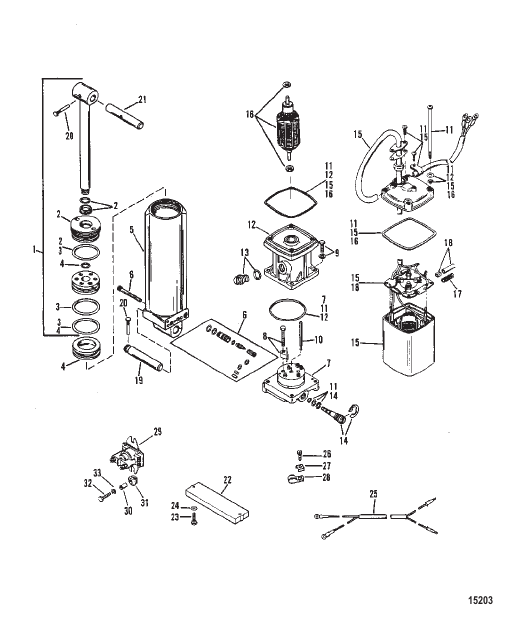 Power Trim Components (Single Ram Power Trim)