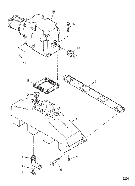 EXHAUST MANIFOLD AND EXHAUST ELBOW (CAST IRON)