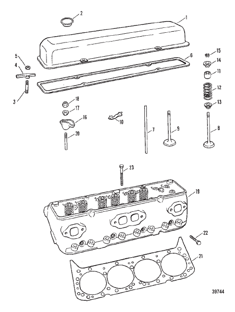 CYLINDER HEAD AND ROCKER COVER