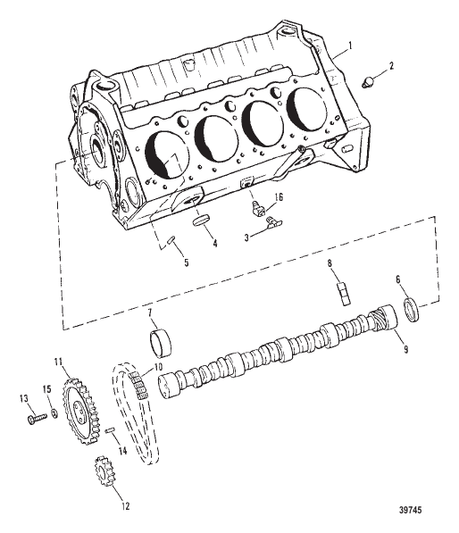 CYLINDER BLOCK AND CAMSHAFT