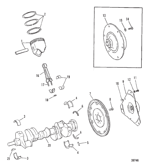 CRANKSHAFT PISTONS AND CONNECTING RODS