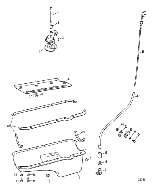 OIL PAN AND OIL PUMP (CAST OIL PAN)