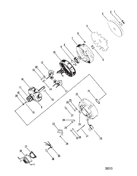 ALTERNATOR (MOTOROLA #8MR2039K)