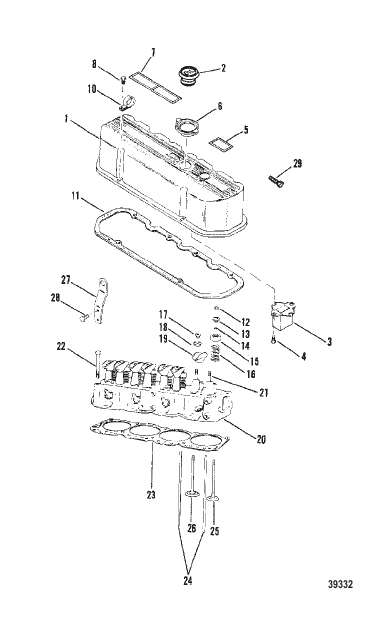 CYLINDER HEAD AND ROCKER COVER (120-2.5L/153 CID)