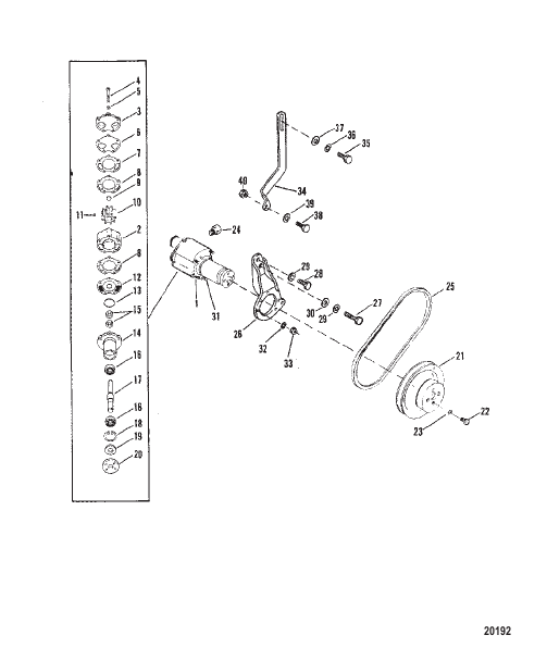 Sea Water Pump (Pump Mounting Bracket is Stamped Steel)