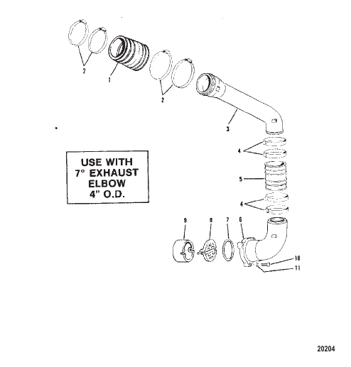 Exhaust System (Use With 7 Degree Exhaust Elbow)