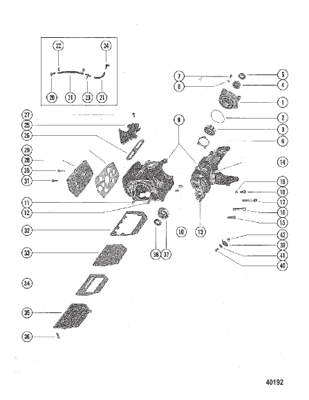 CYLINDER BLOCK AND CRANKCASE ASSEMBLY