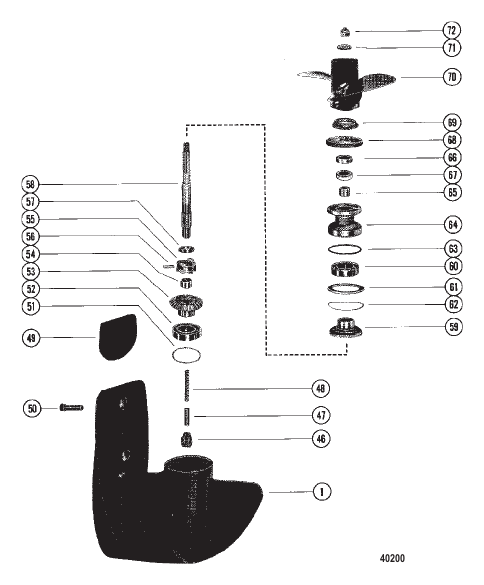 GEAR HOUSING ASSEMBLY PROPELLER SHAFT