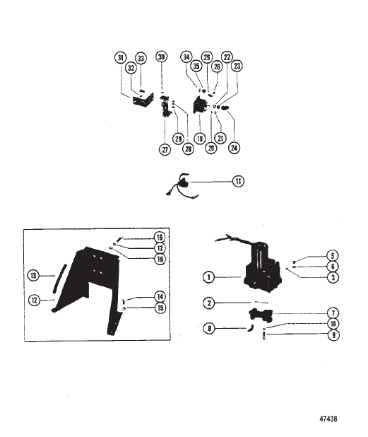 HYDRAULIC PUMP AND BRACKET (PRESTOLITE PUMP USE WITH ERL)
