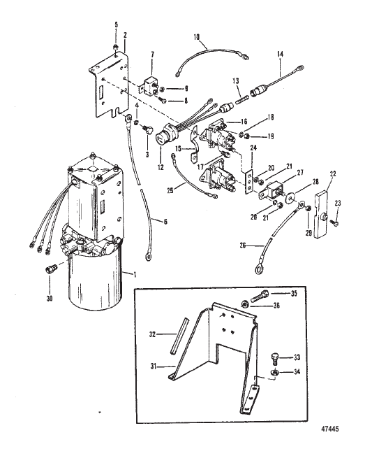 HYDRAULIC PUMP AND BRACKET (OILDYNE PUMP METAL RESERVOIR)