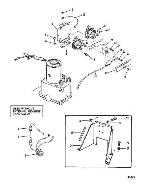 HYDRAULIC PUMP AND BRACKET (PRESTOLITE PUMP)