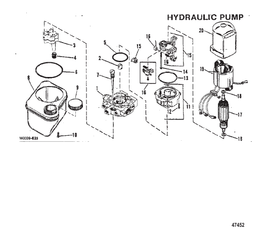 HYDRAULIC PUMP (OILDYNE PUMP PLASTIC RESERVOIR)