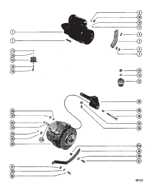 STARTER MOTOR AND ALTERNATOR