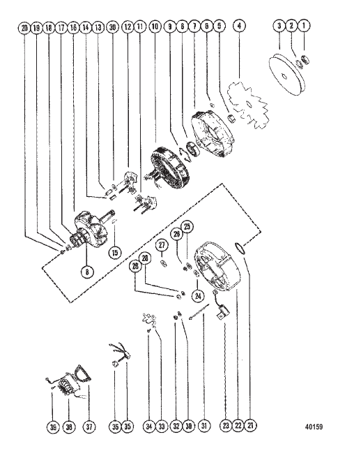 ALTERNATOR ASSEMBLY COMPLETE (MOTOROLA)