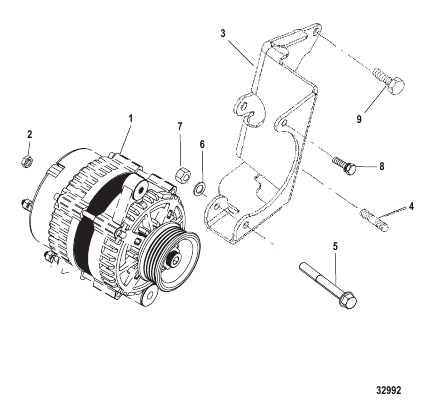 ALTERNATOR AND BRACKET (DELCO)