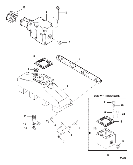 EXHAUST MANIFOLD AND EXHAUST ELBOW